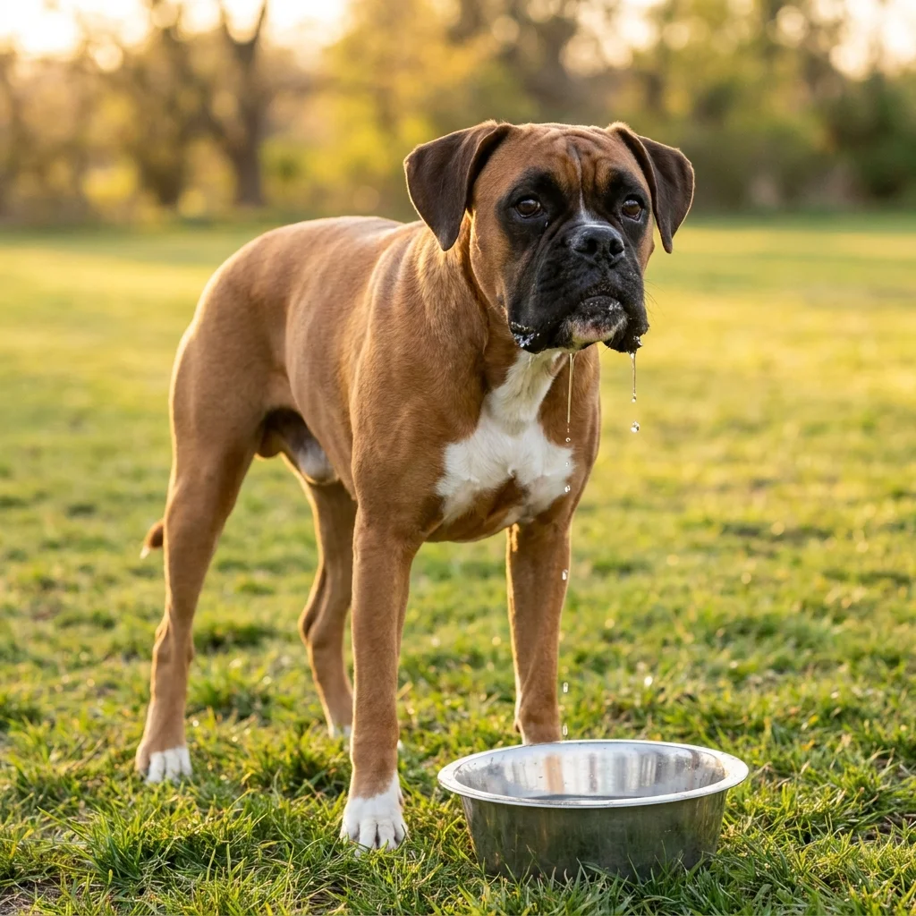 Boxer Müde, dick, schütteres Fell