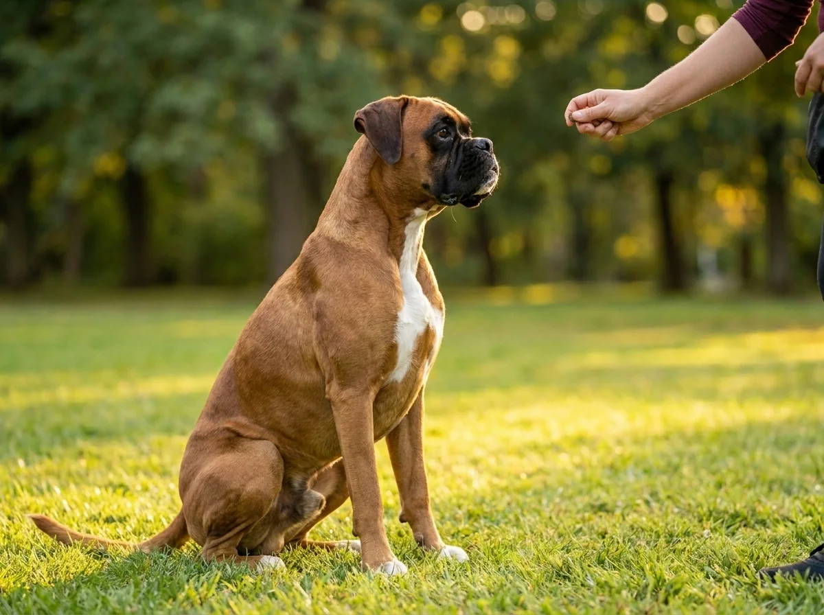 Boxer beim Training