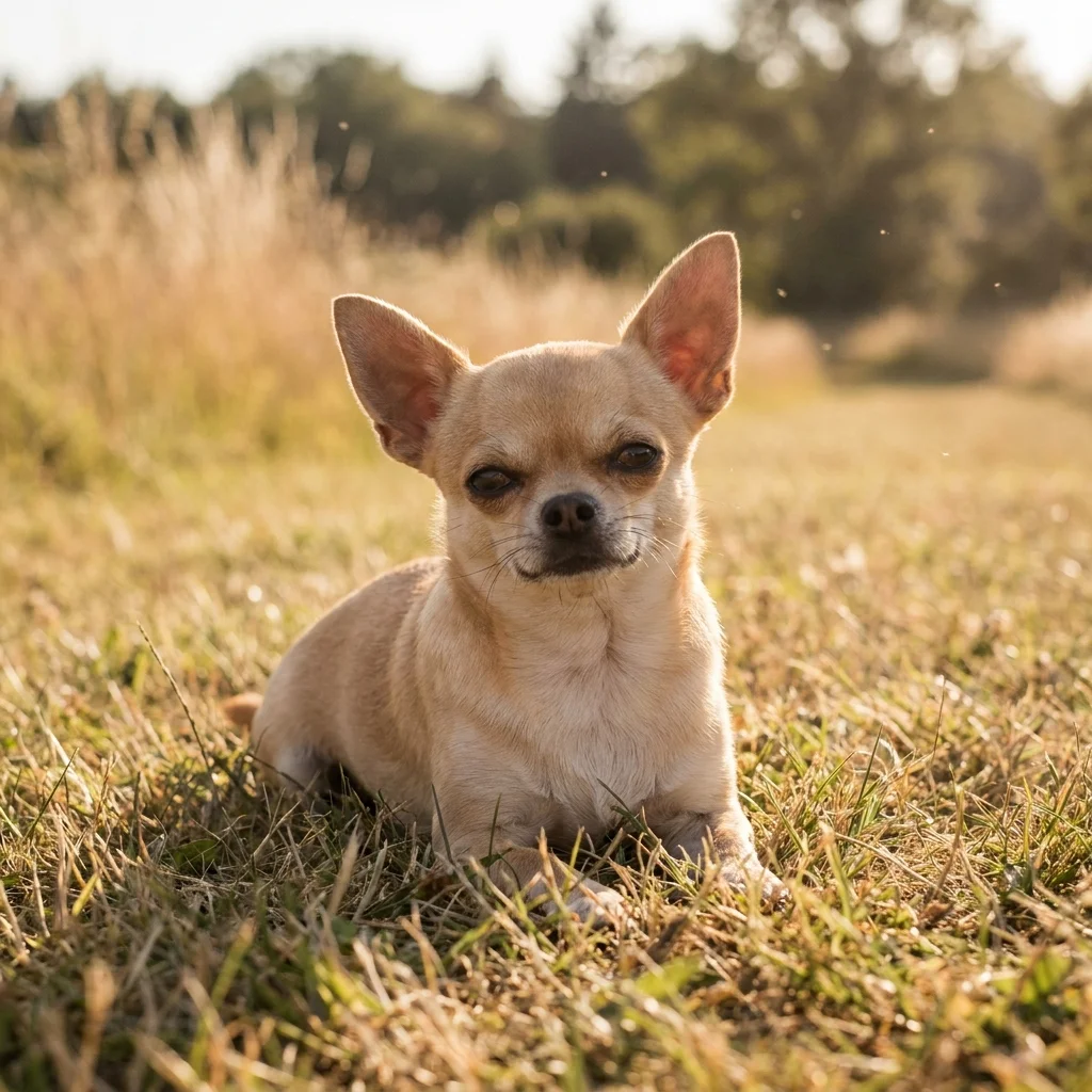 Chihuahua Nachts kommt ein trockener Husten