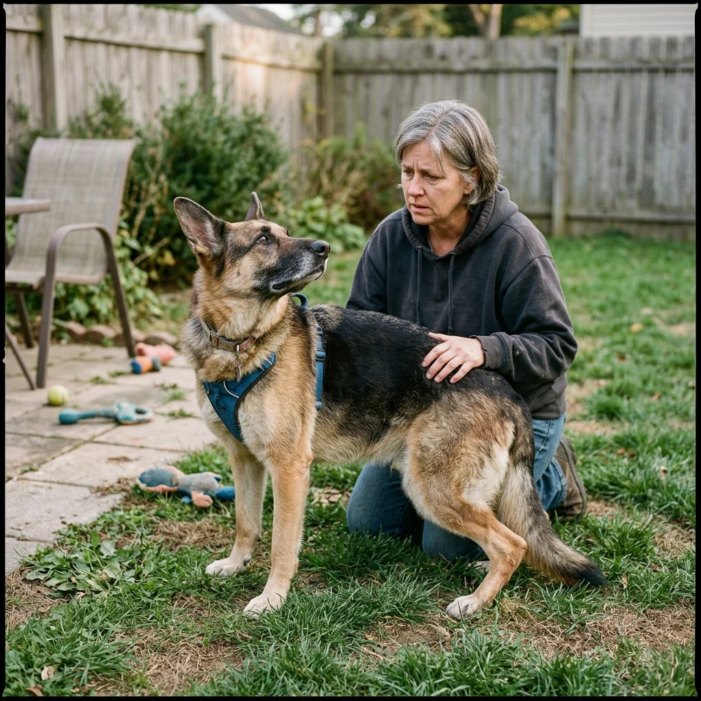 Deutscher Schäferhund Schleichend, dann plötzlich