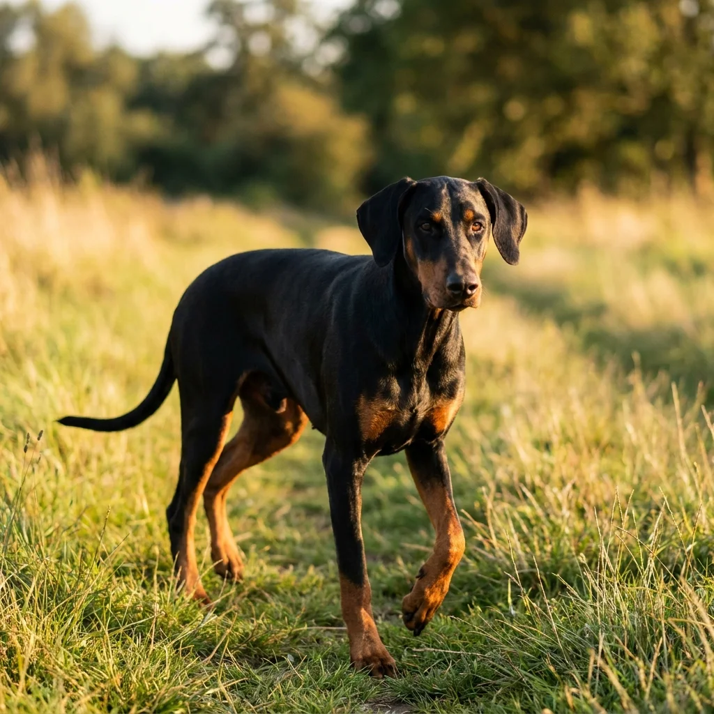 Dobermann Die Hinterhand wird wackelig und unsicher