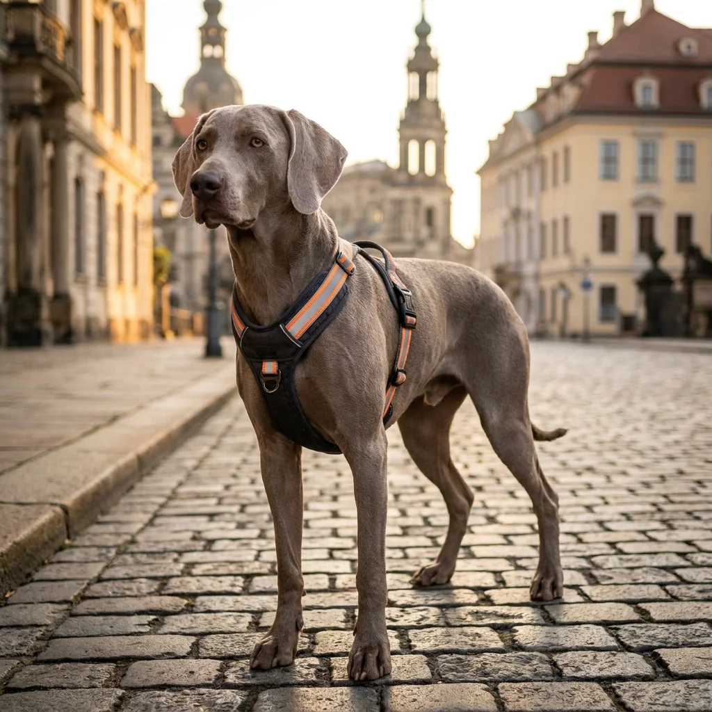 Reflektierendes Geschirr für die Altstadt