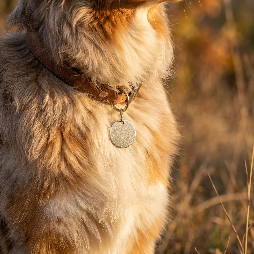 Hundemarke graviert, sicher erkennbar im Ruhrgebiet