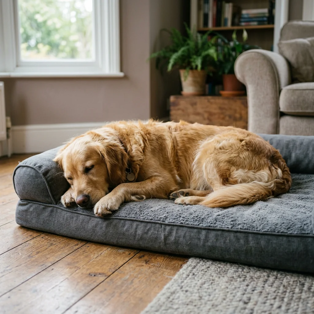 Hundebett Memory Foam, für den Golden-Rücken