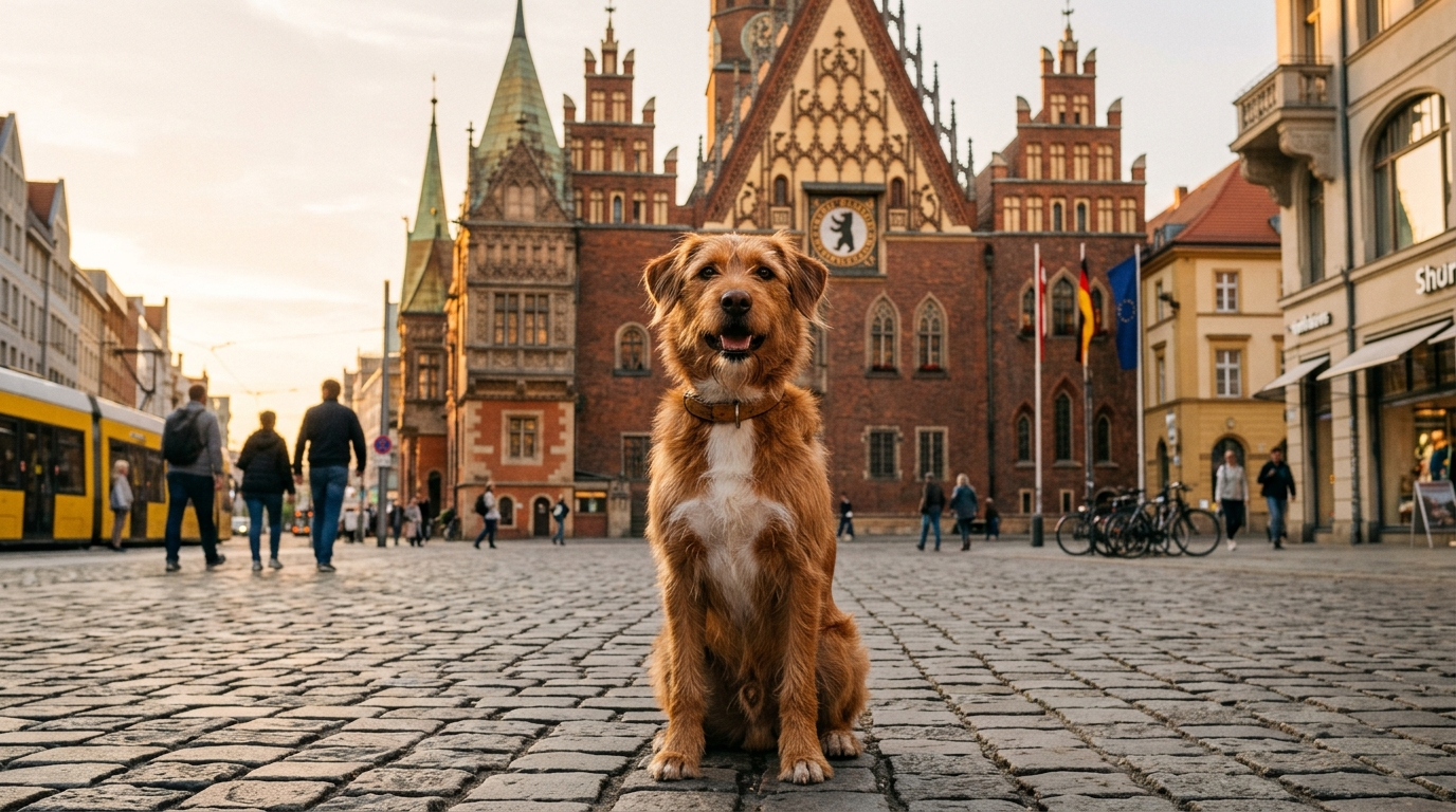 Hund in der Stadt
