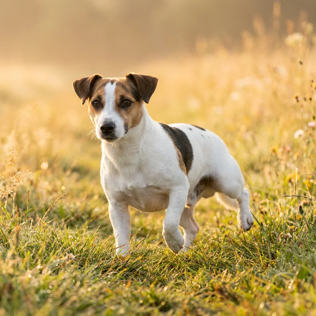 Jack Russell Terrier Lahm, noch bevor er erwachsen ist