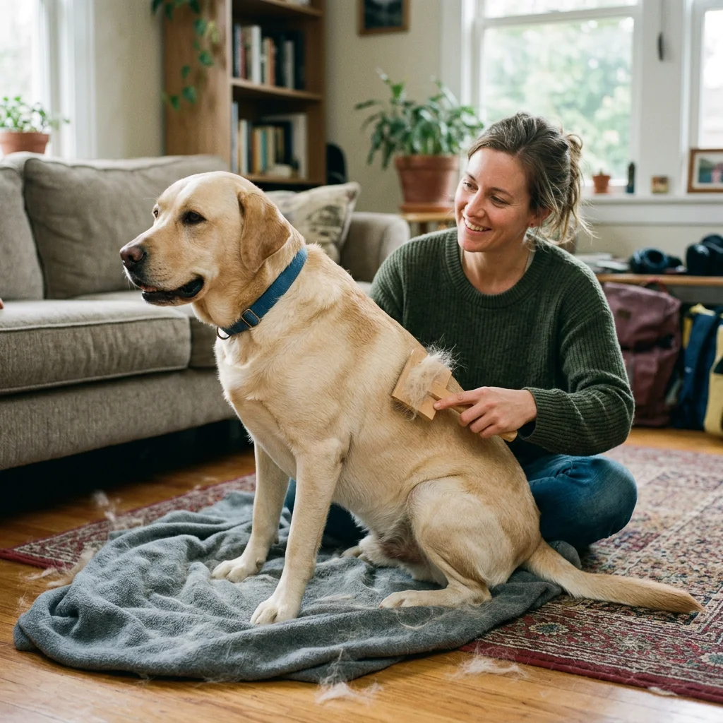 Regelmäßiges Bürsten, weniger Labradorhaare überall