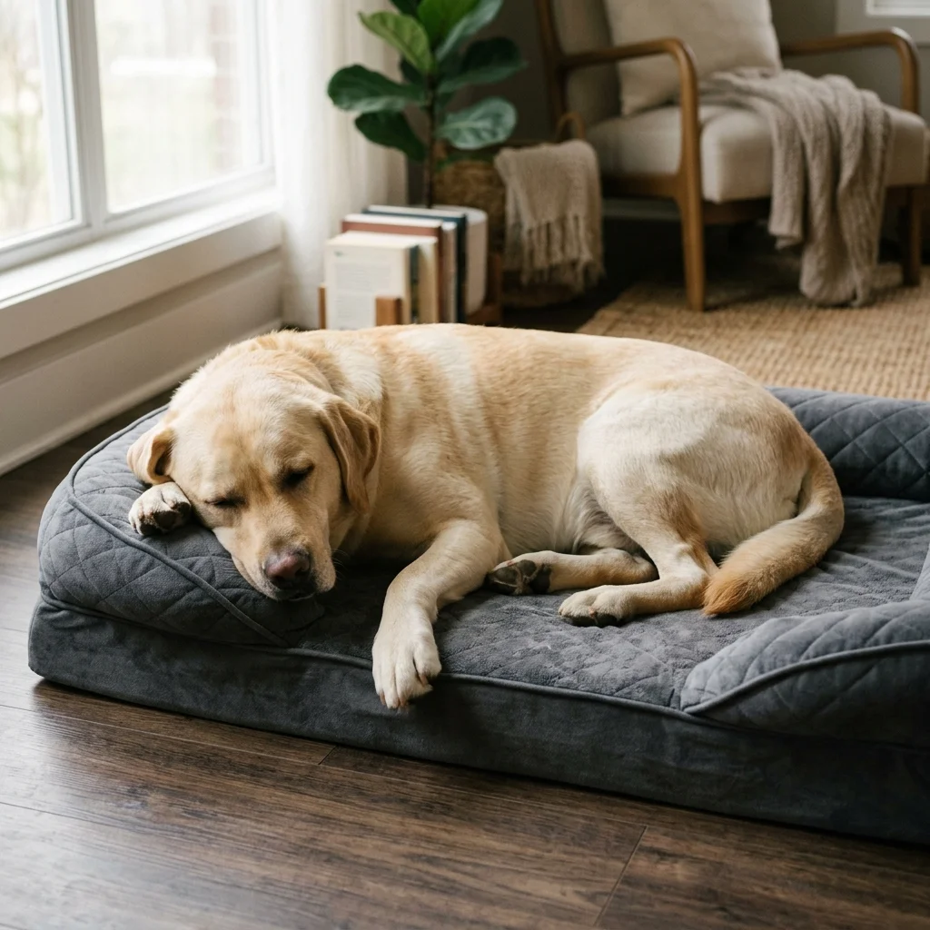 Hundebett Memory Foam, für den Labrador-Rücken