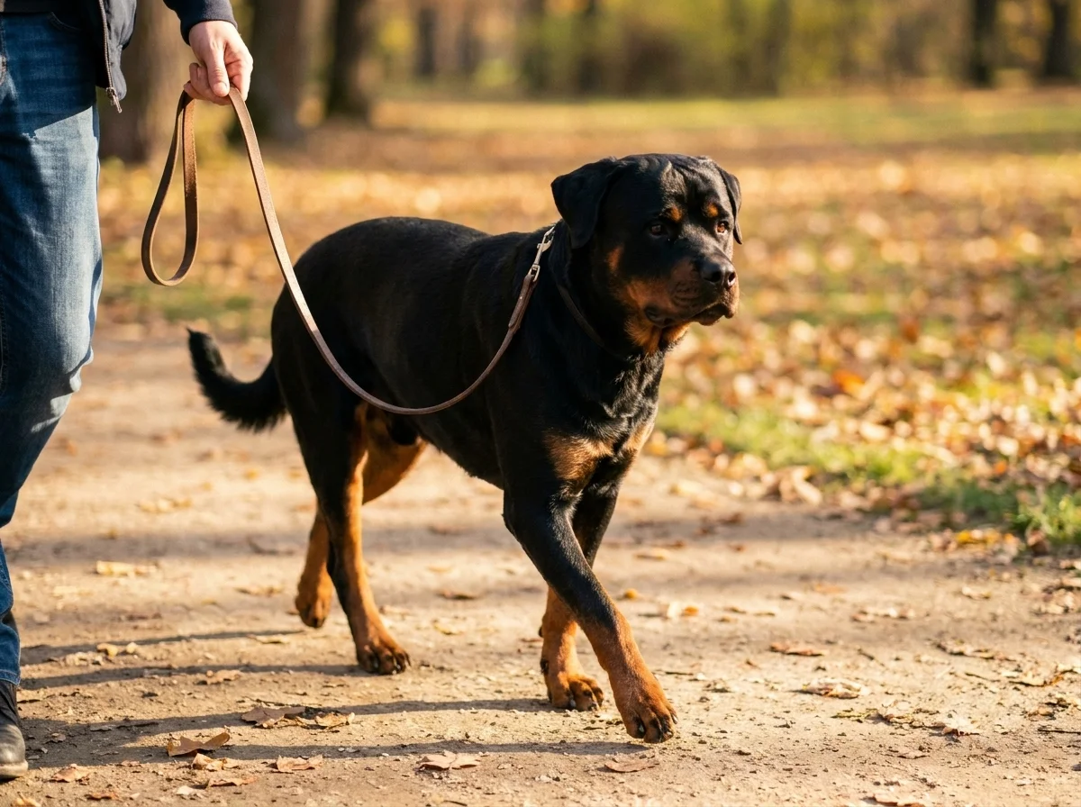 Rottweiler beim Training