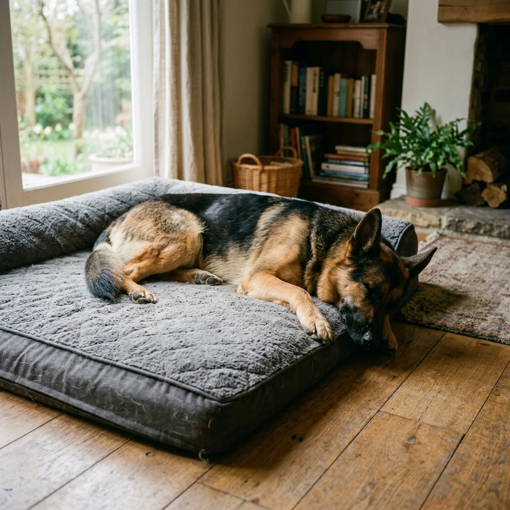 Hundebett Memory Foam, für den Schäferhund-Rücken