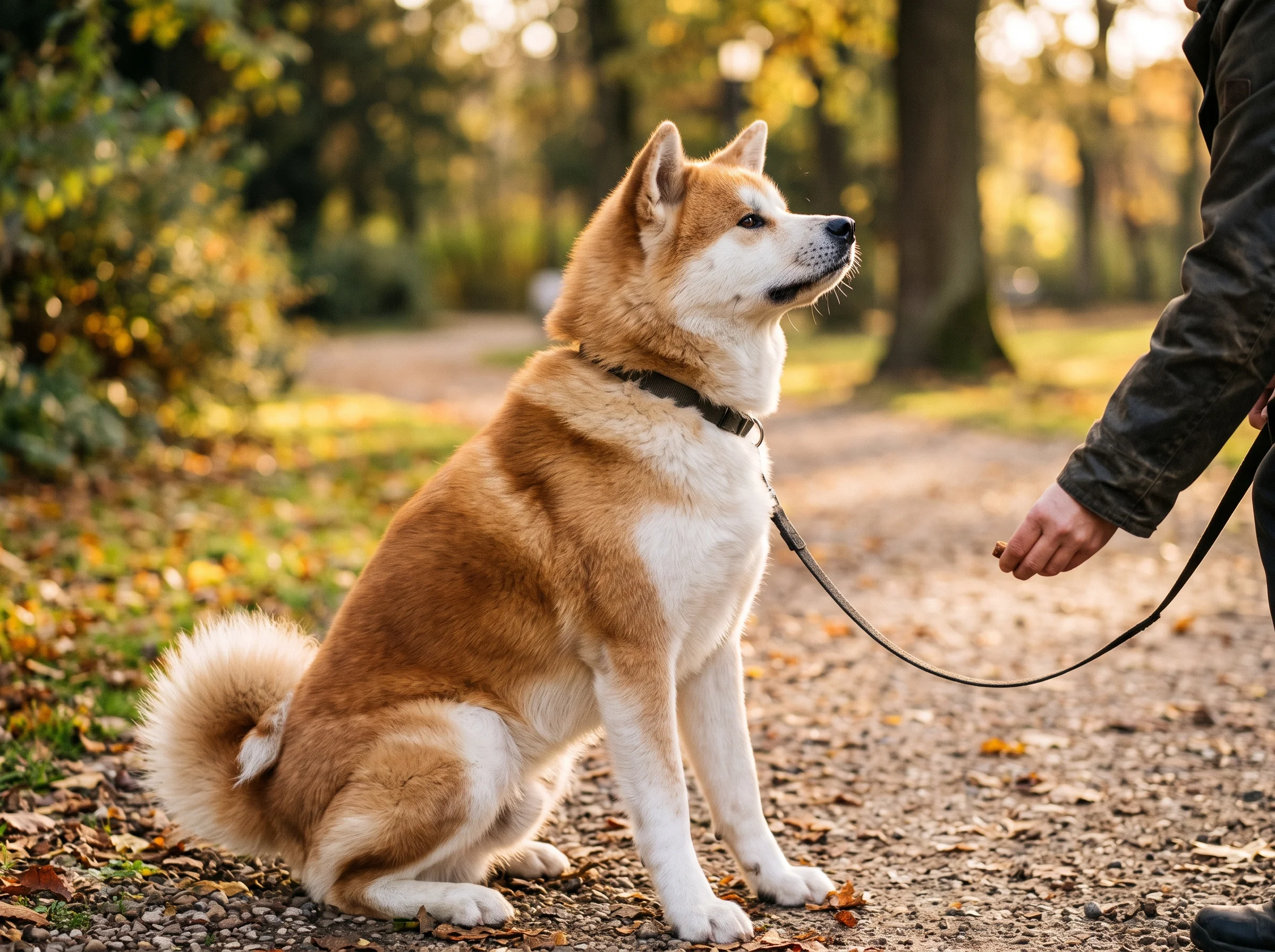 Akita beim Training