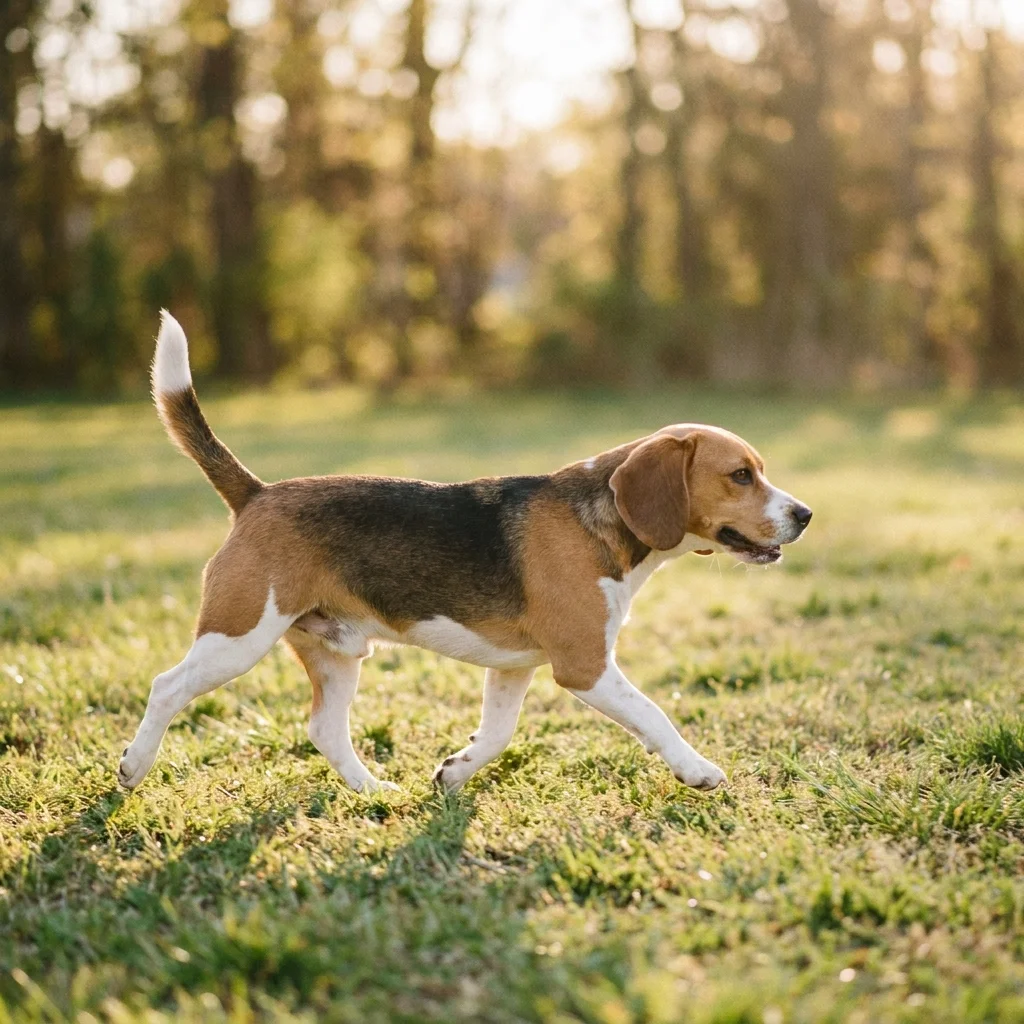 Beagle Das Auge wird trüb und schmerzt