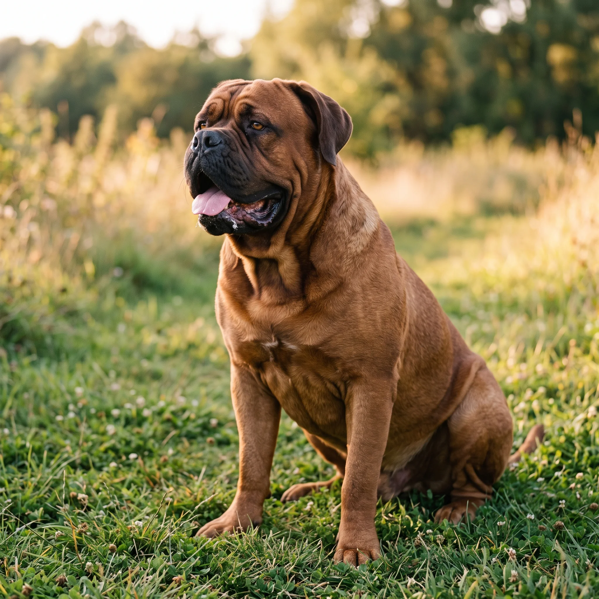 Bordeauxdogge Ein Herzgeräusch von Geburt an