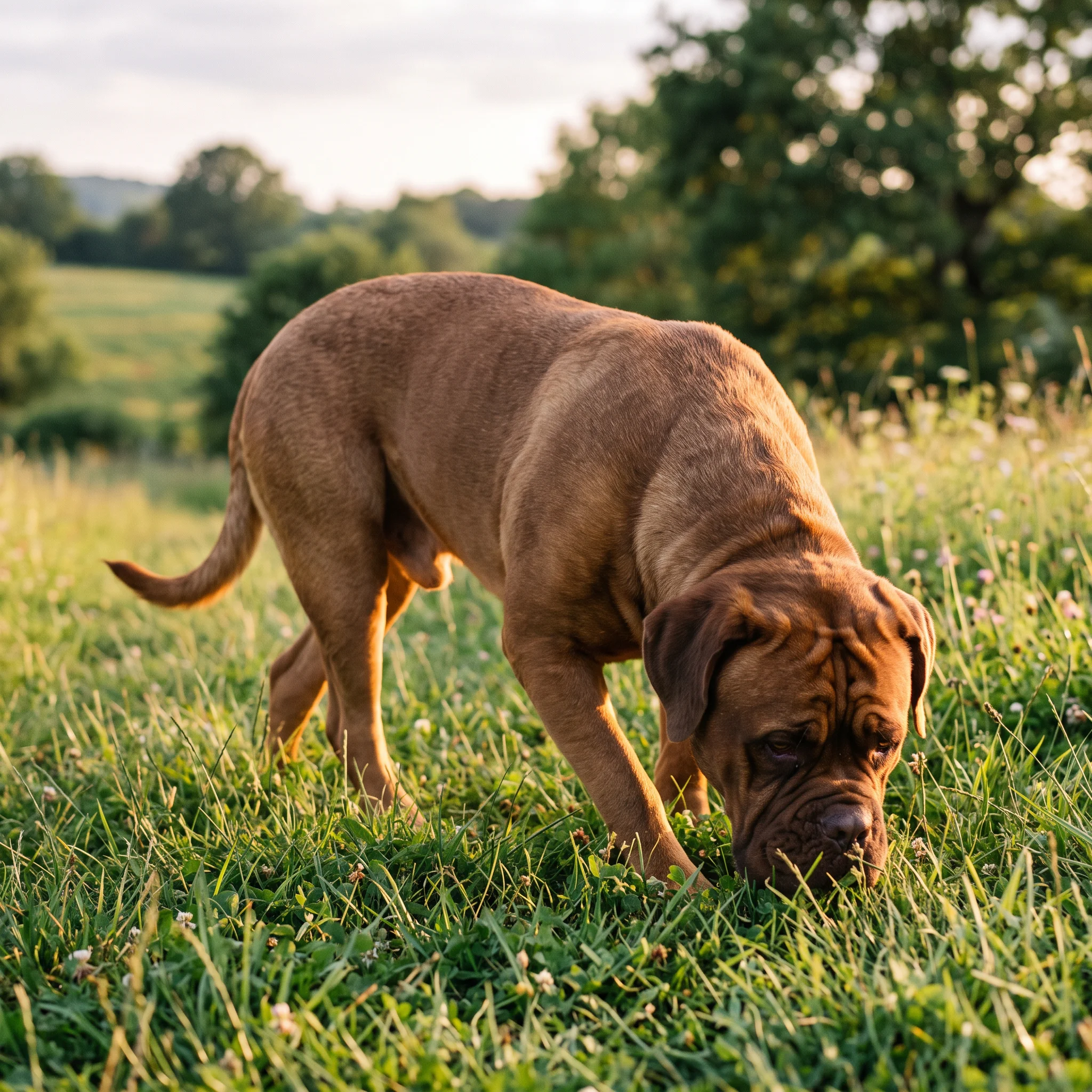 Bordeauxdogge Der Bauch bläht sich, jede Minute zählt
