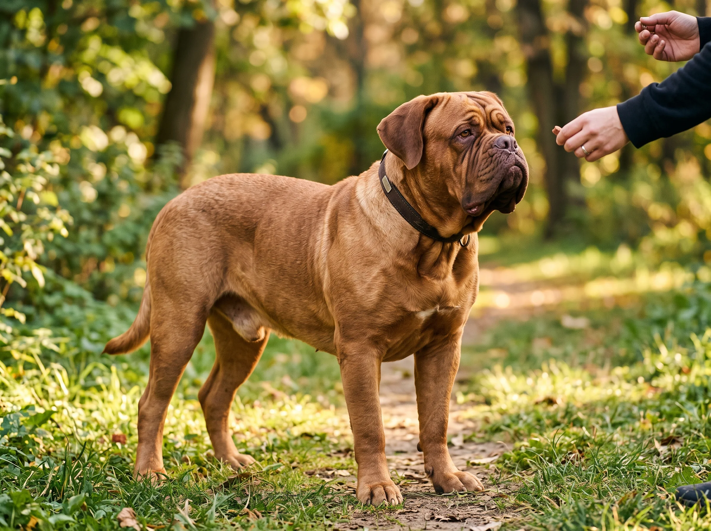 Bordeauxdogge beim Training