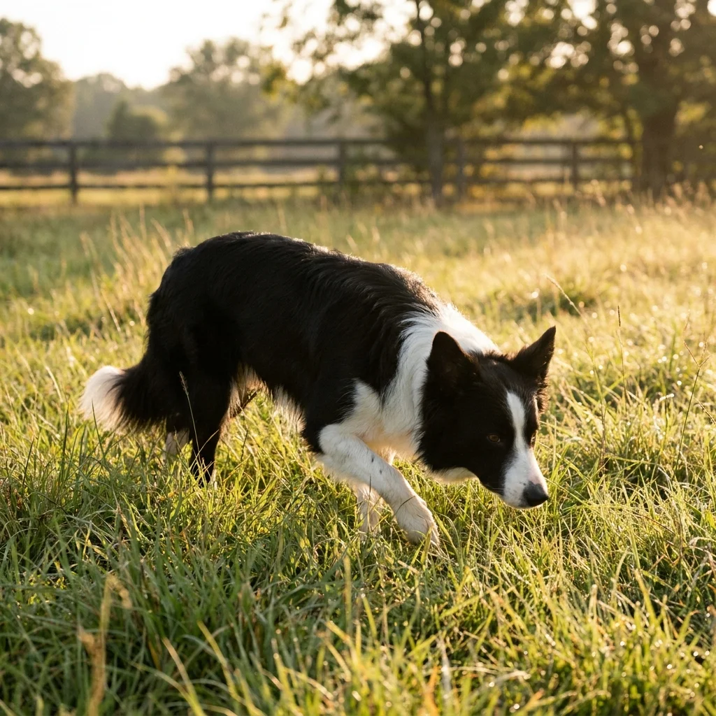 Border Collie Die Augen werden trüb