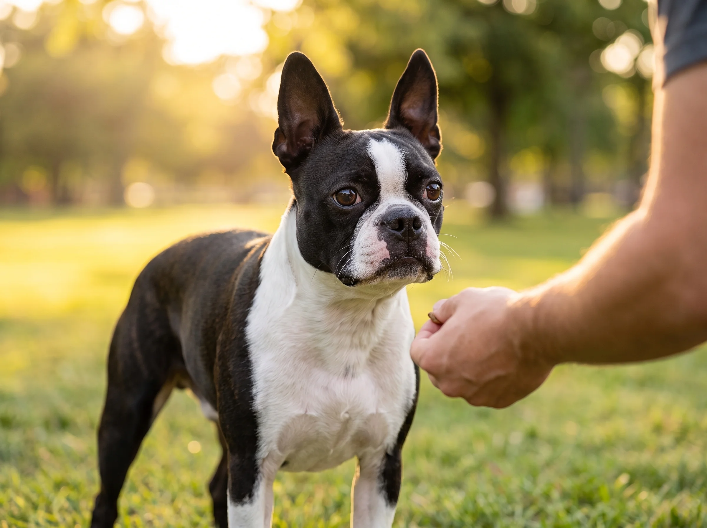 Boston Terrier beim Training