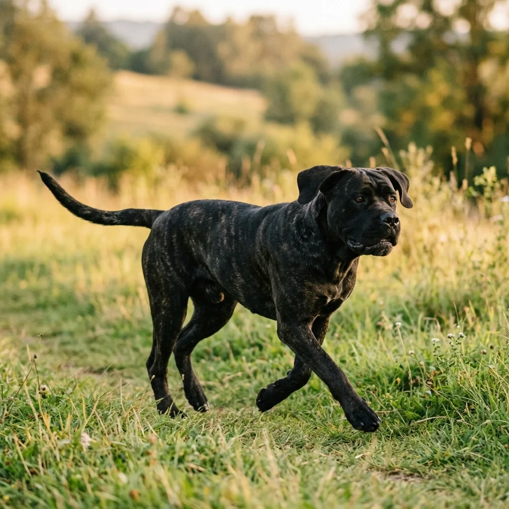 Cane Corso Das Auge tränt und ist ständig gereizt