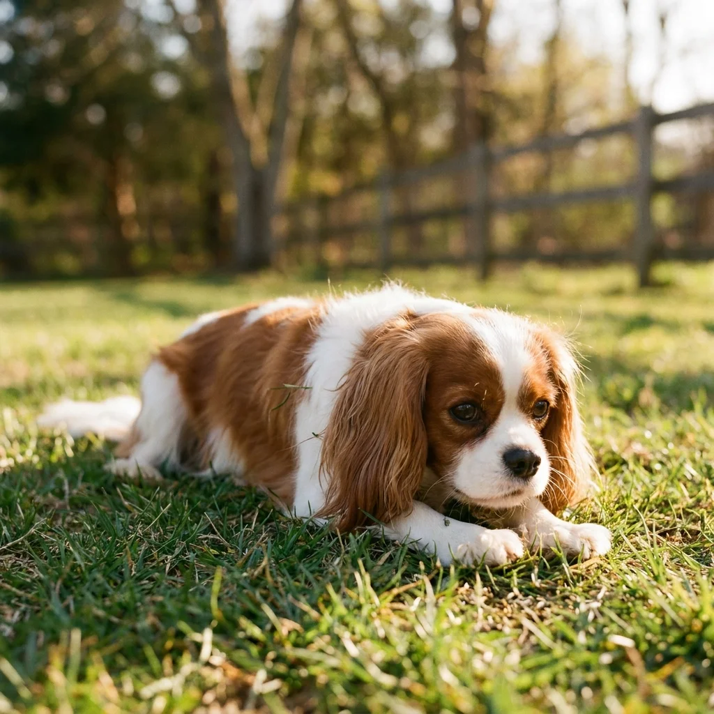 Cavalier King Charles Spaniel Sie kommt schnell außer Puste
