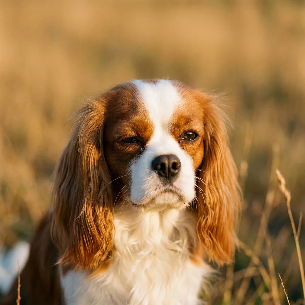 Cavalier King Charles Spaniel Ihre Augen sind ständig gereizt