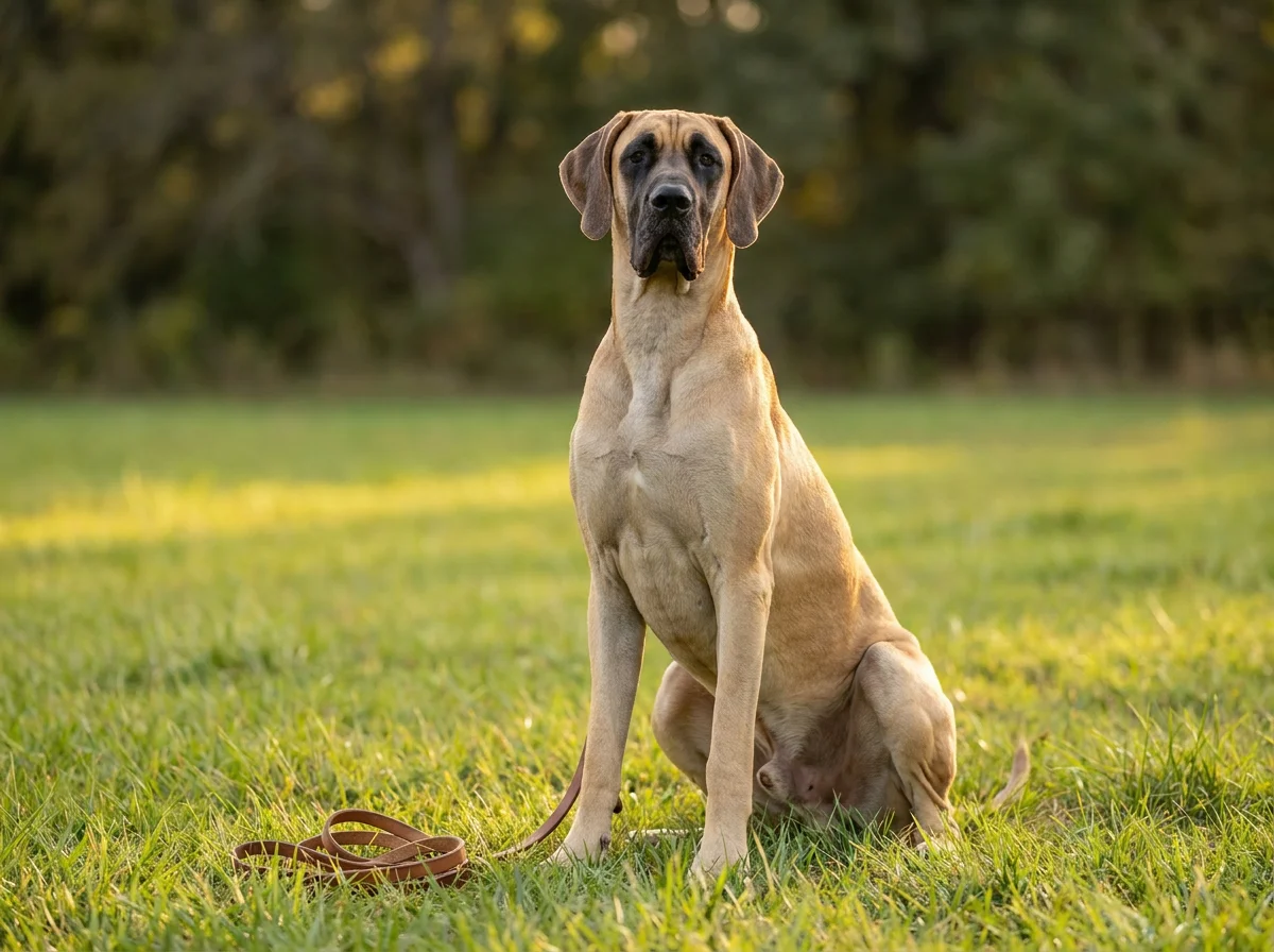 Deutsche Dogge beim Training