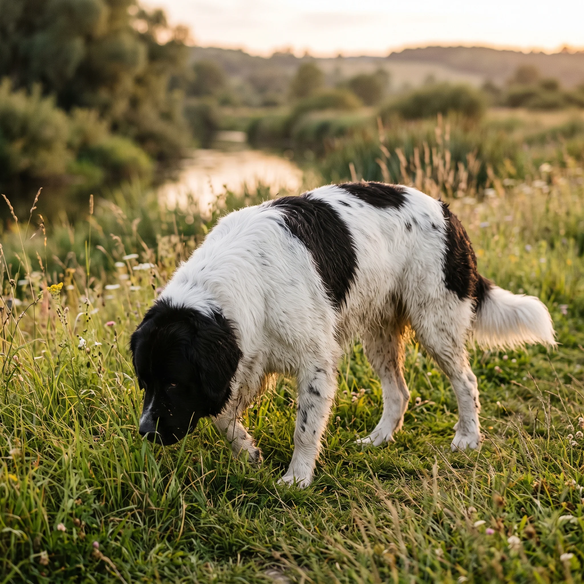 Landseer Aus vollem Magen wird ein Notfall