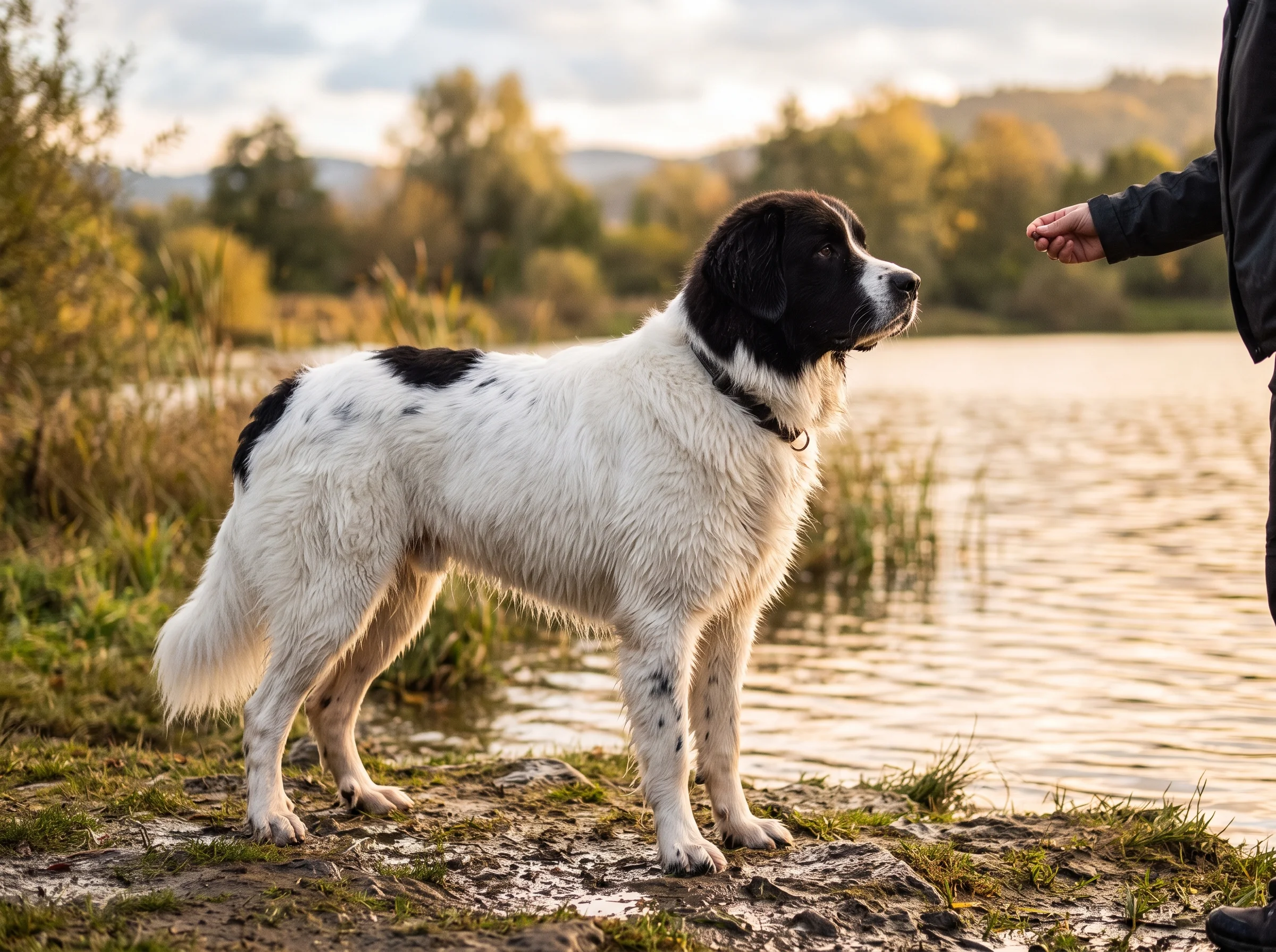Landseer beim Training