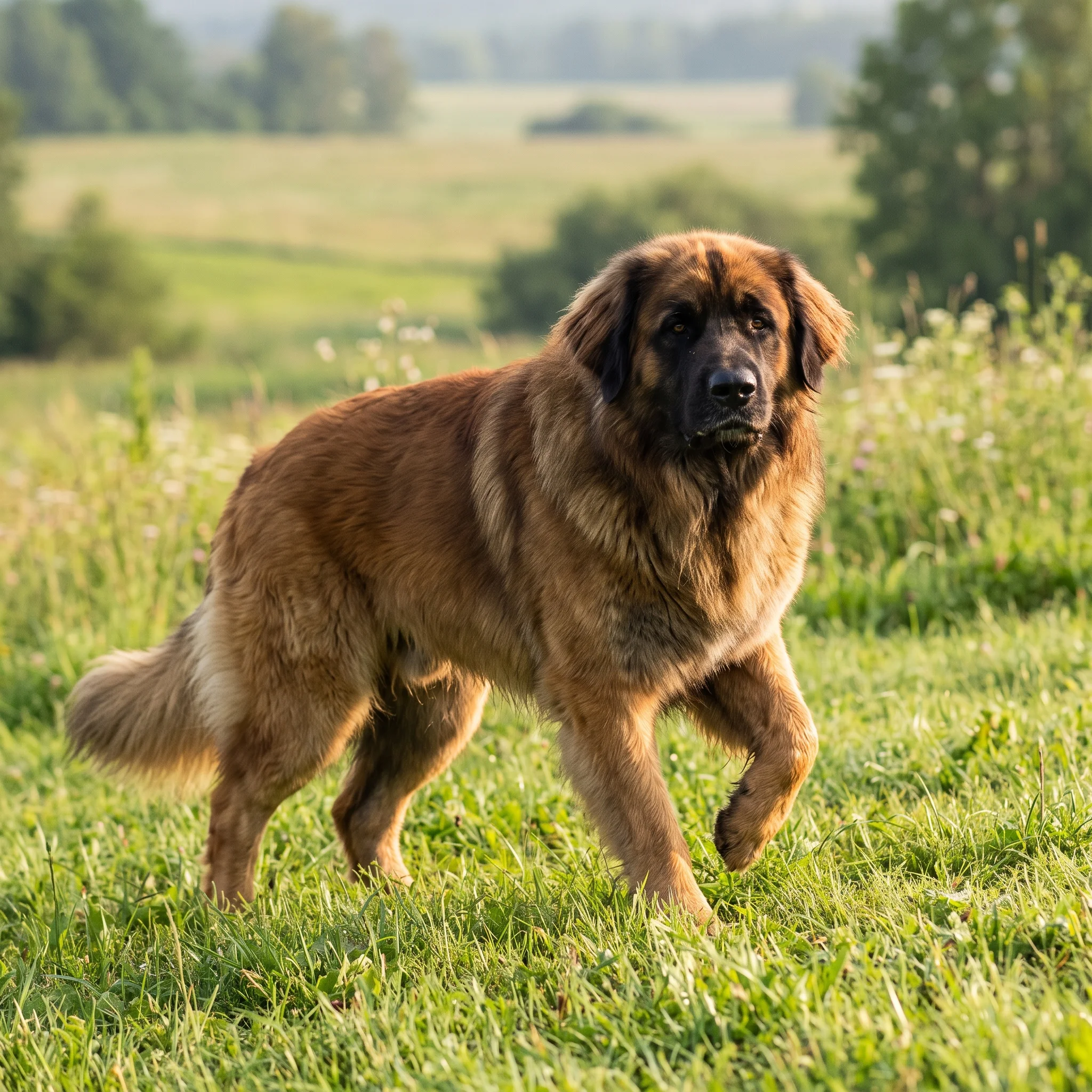 Leonberger Schwere Knochen, überlastete Hüften