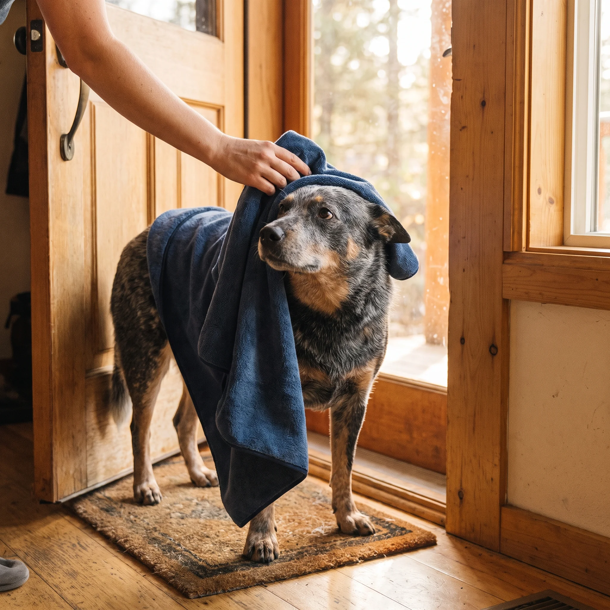 Saugfähiges Hundehandtuch