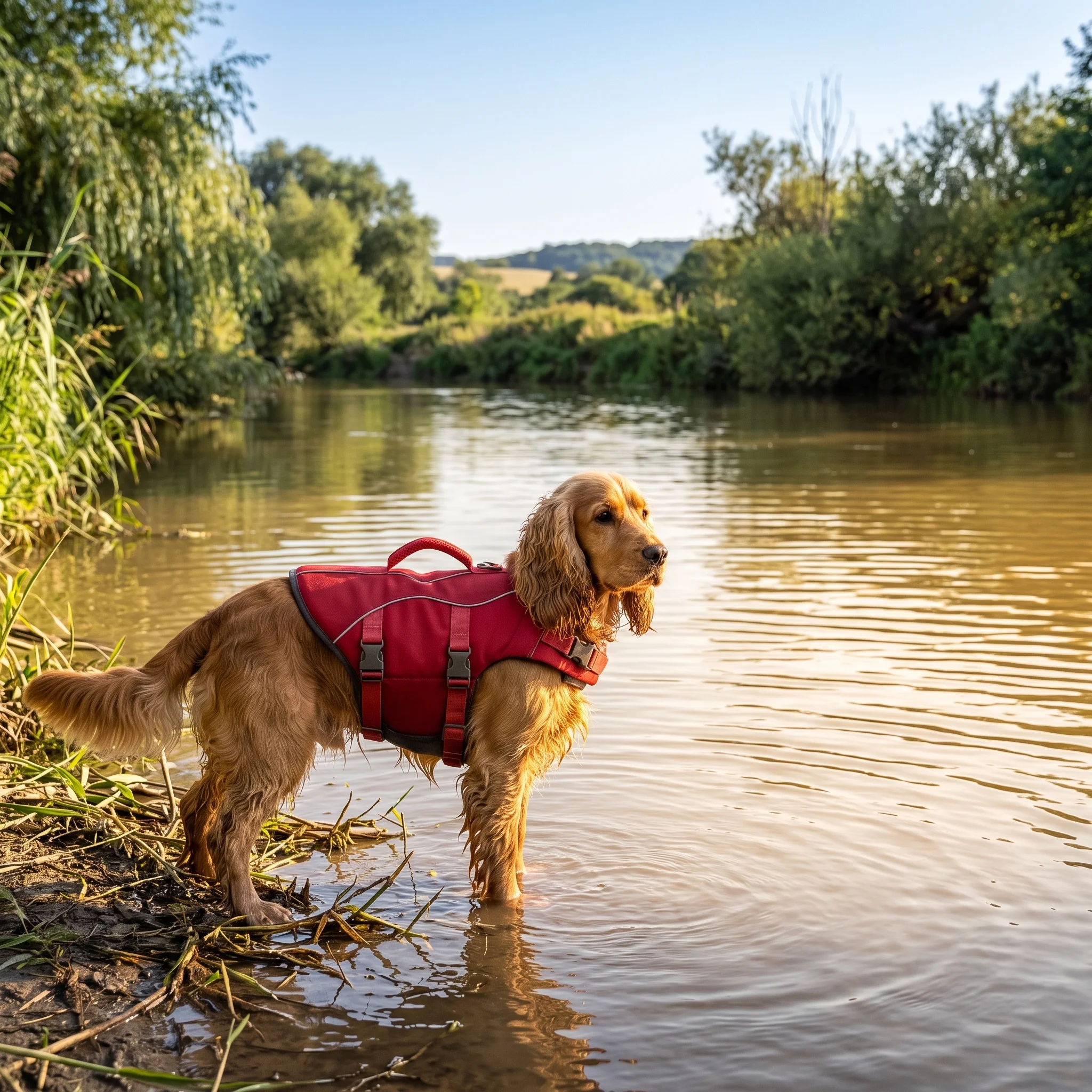 Schwimmweste für den Sprung in die Donau