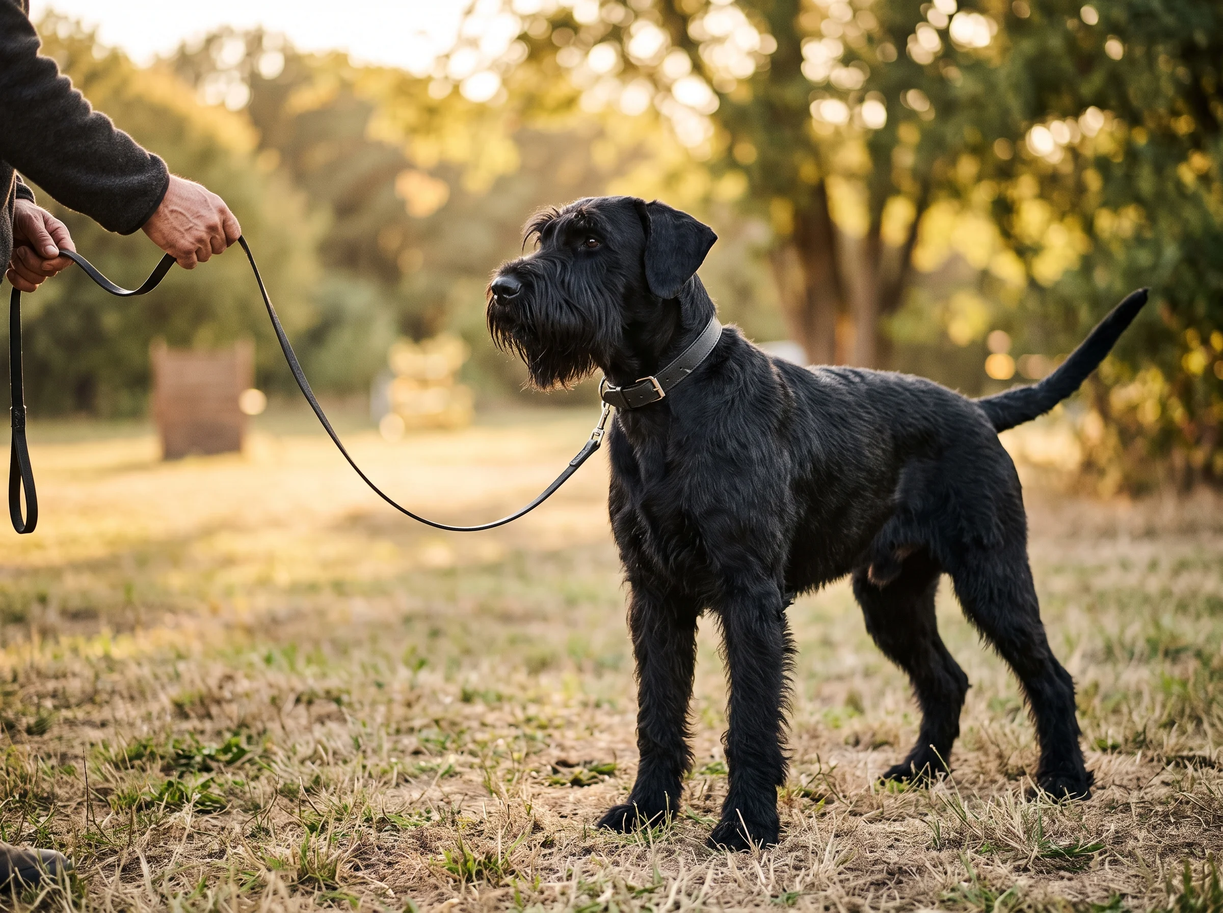 Riesenschnauzer beim Training