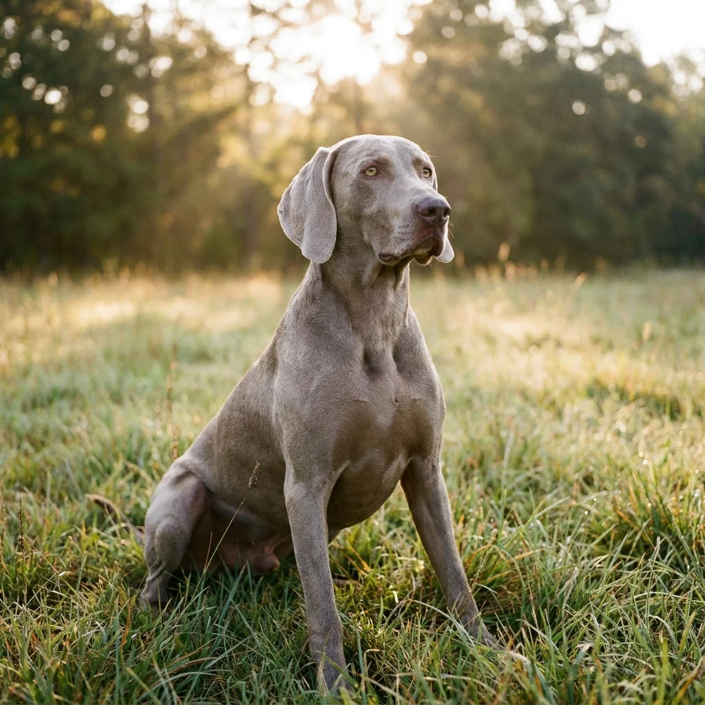 Weimaraner Der Gang wird steif