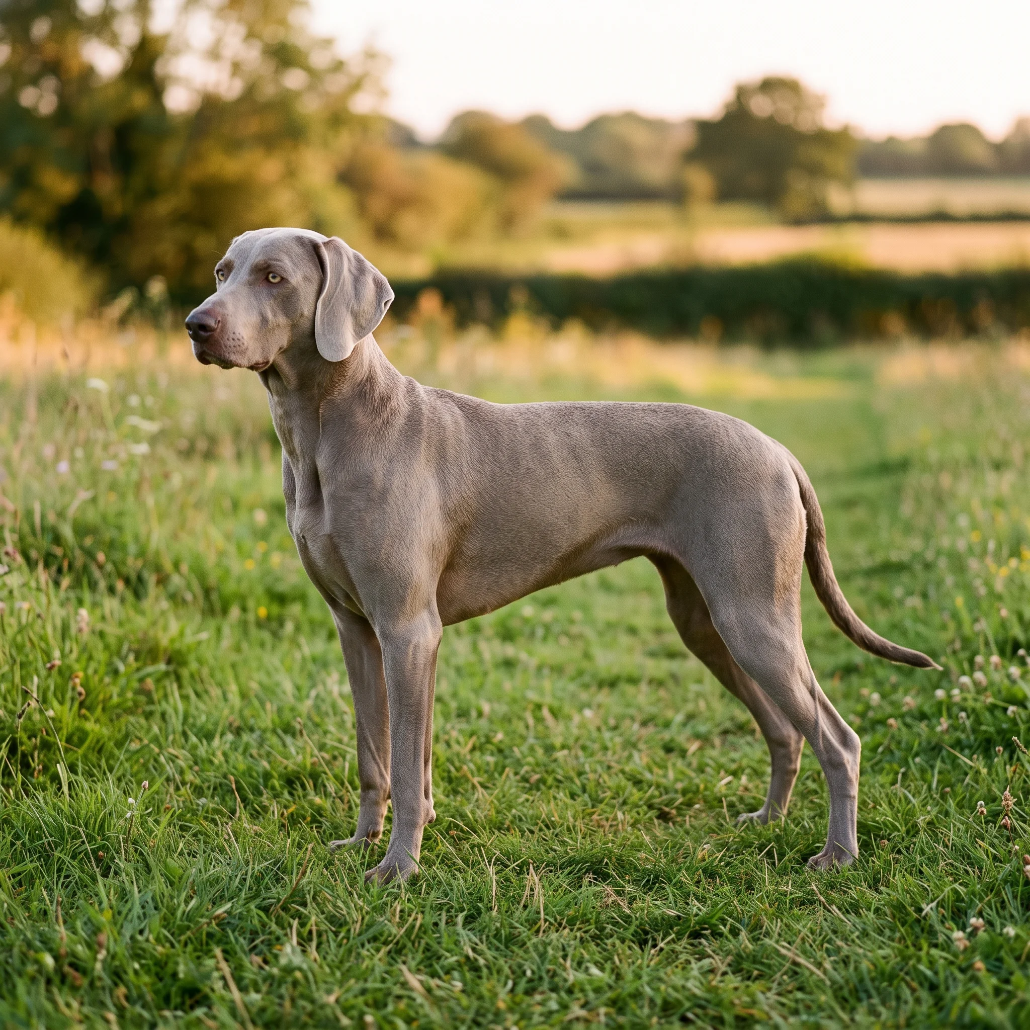 Weimaraner Ein Knubbel unter dem Fell