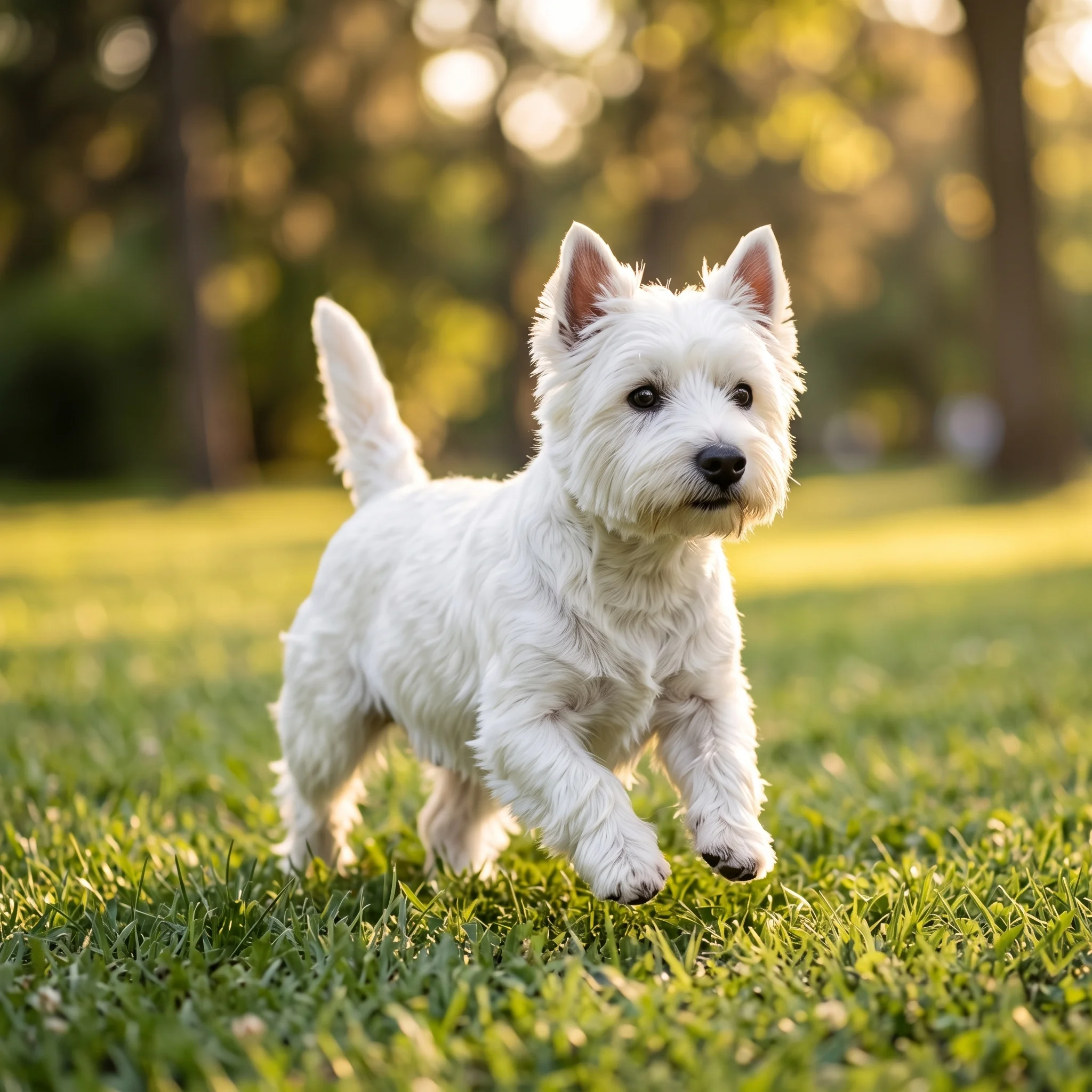 West Highland White Terrier Aus dem Husten wird Atemnot