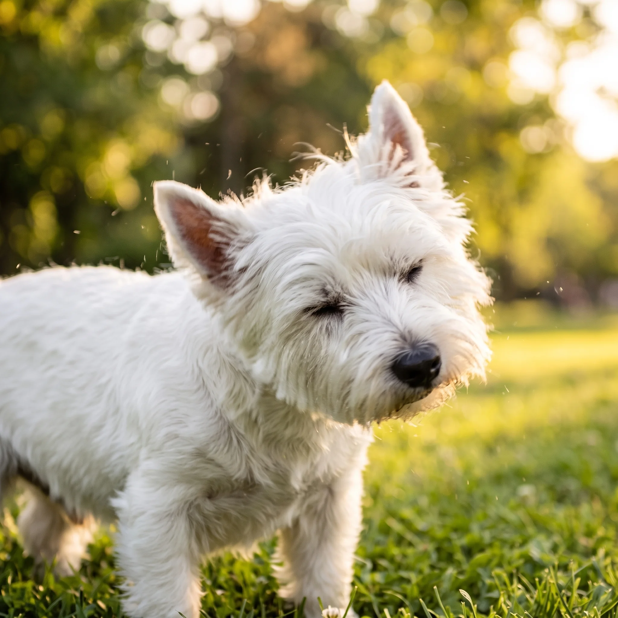 West Highland White Terrier Die Leber gibt leise auf