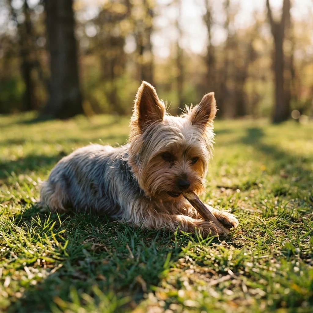 Yorkshire Terrier Der Atem verrät es