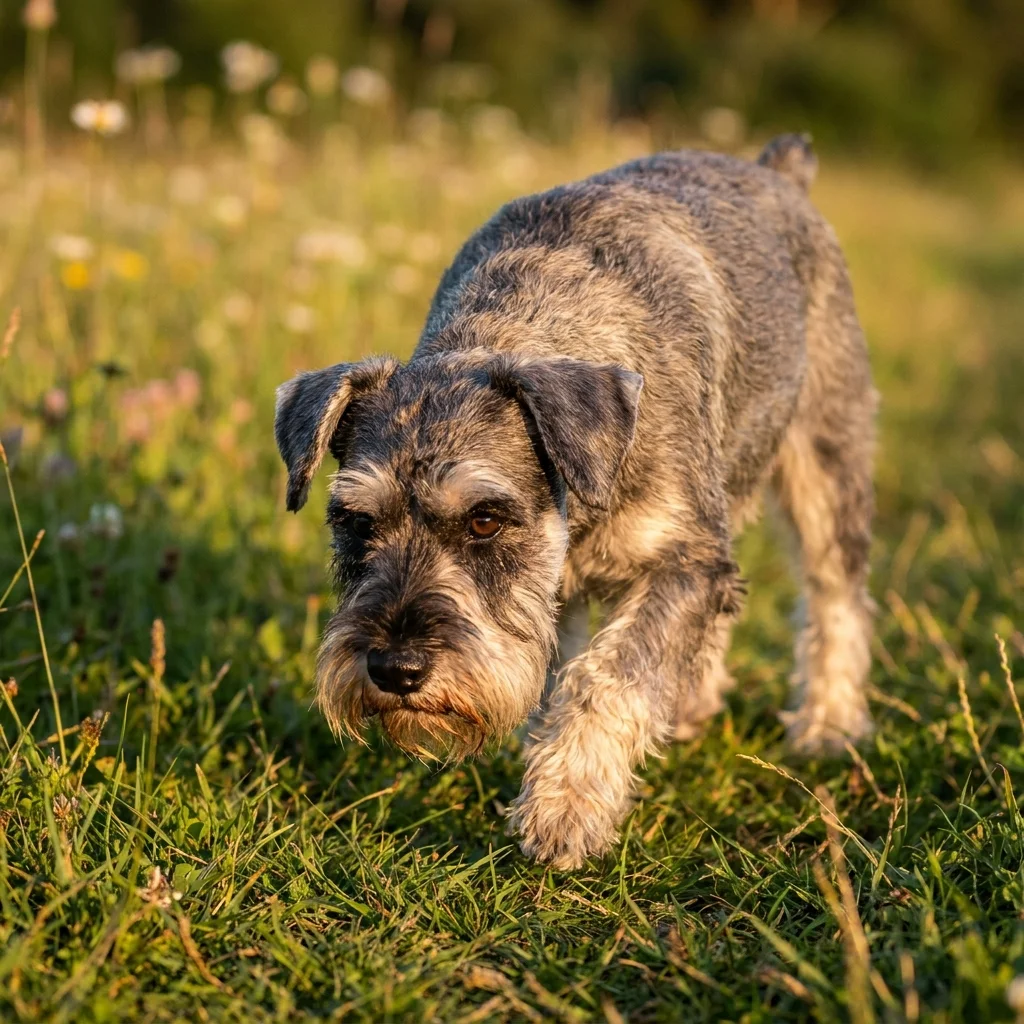 Zwergschnauzer Die Welt wird milchig