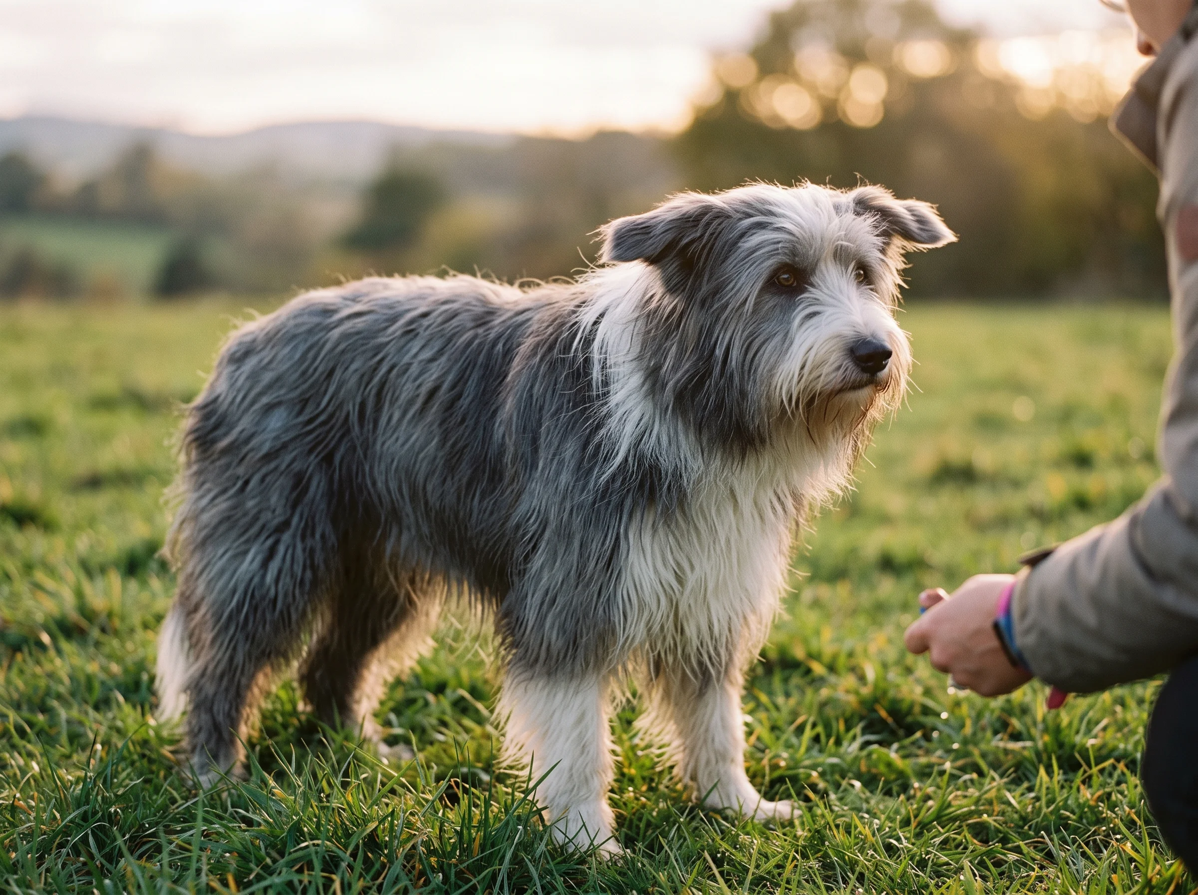 Bearded Collie beim Training