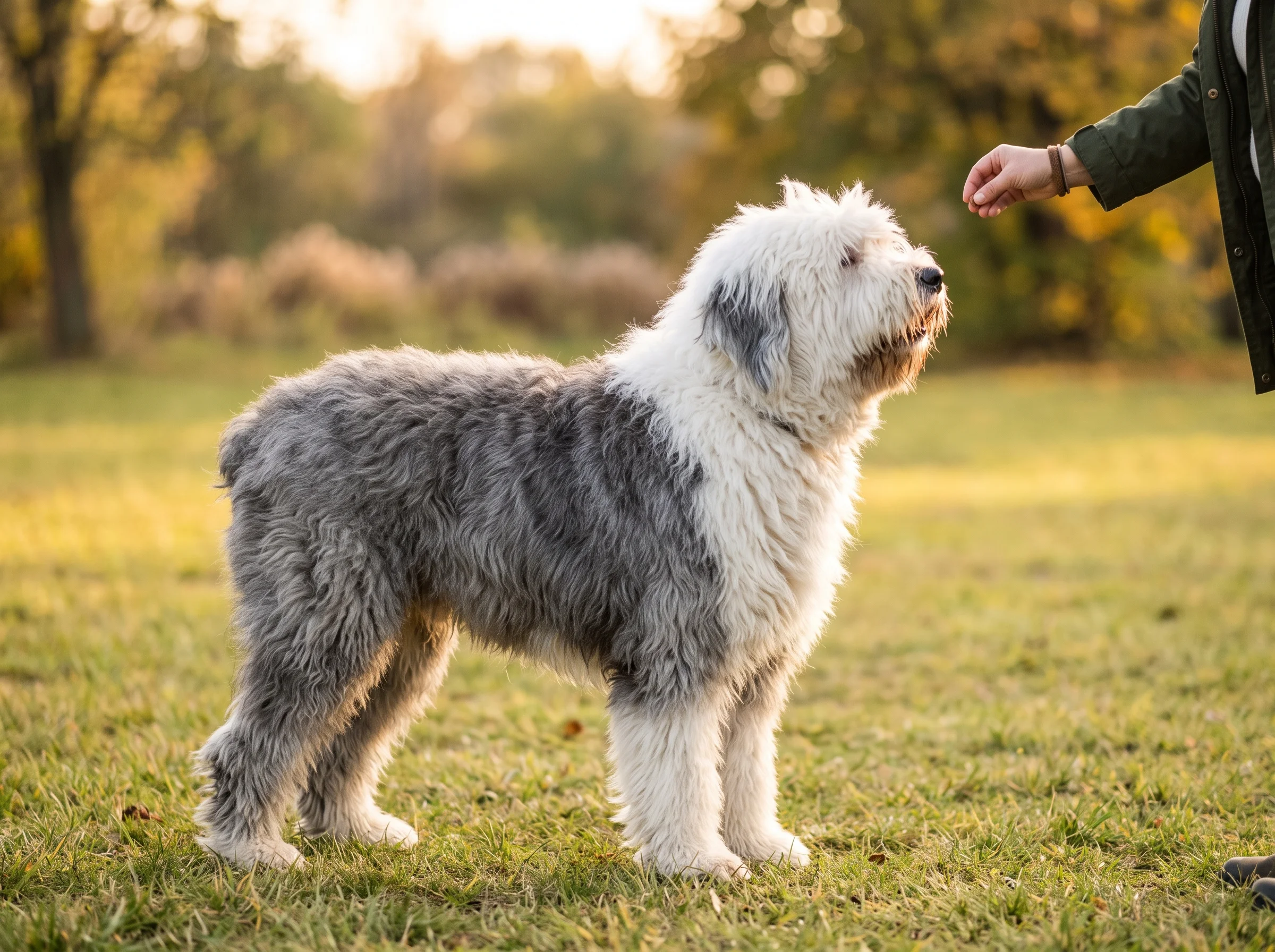 Bobtail beim Training