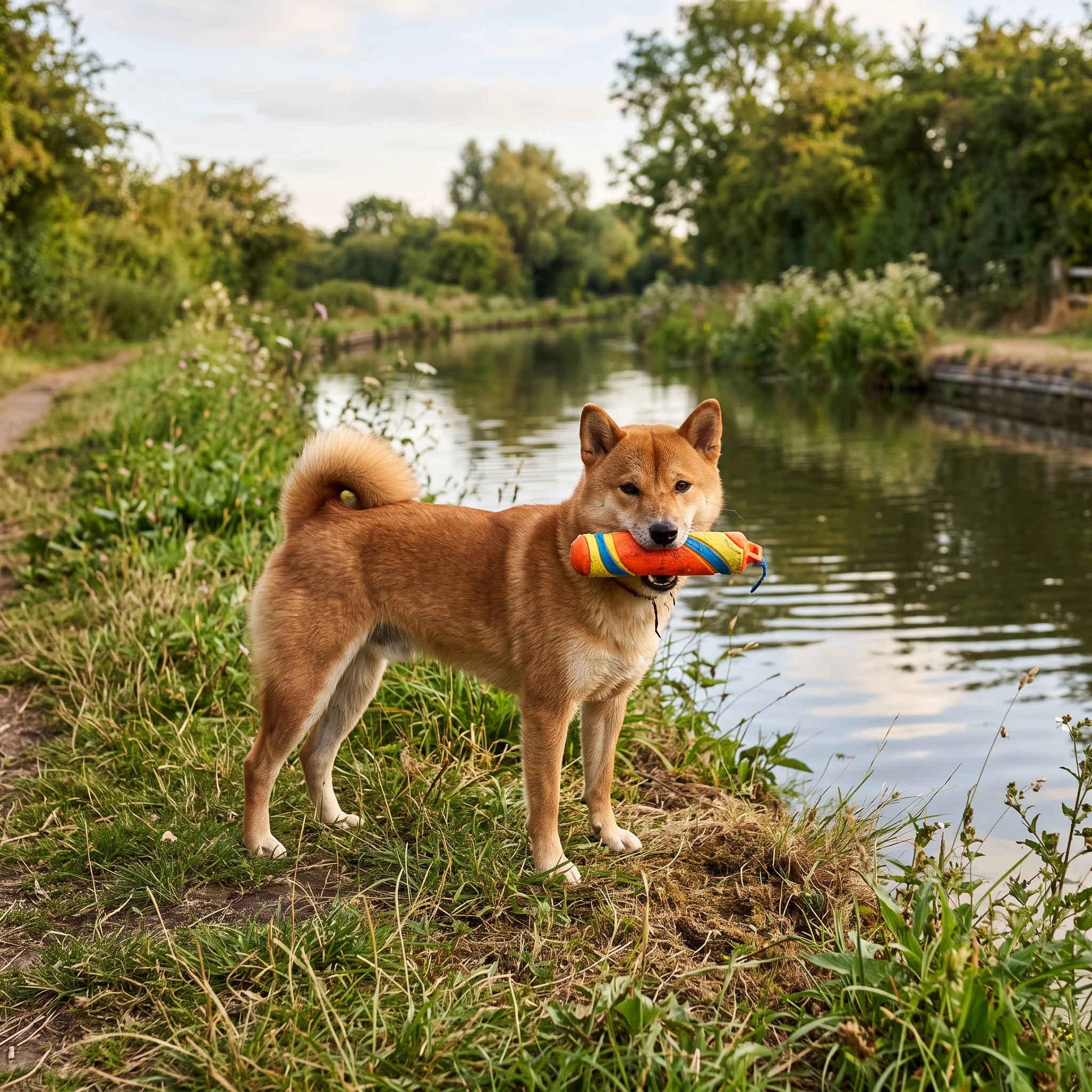 Schwimmspielzeug für den Kanal